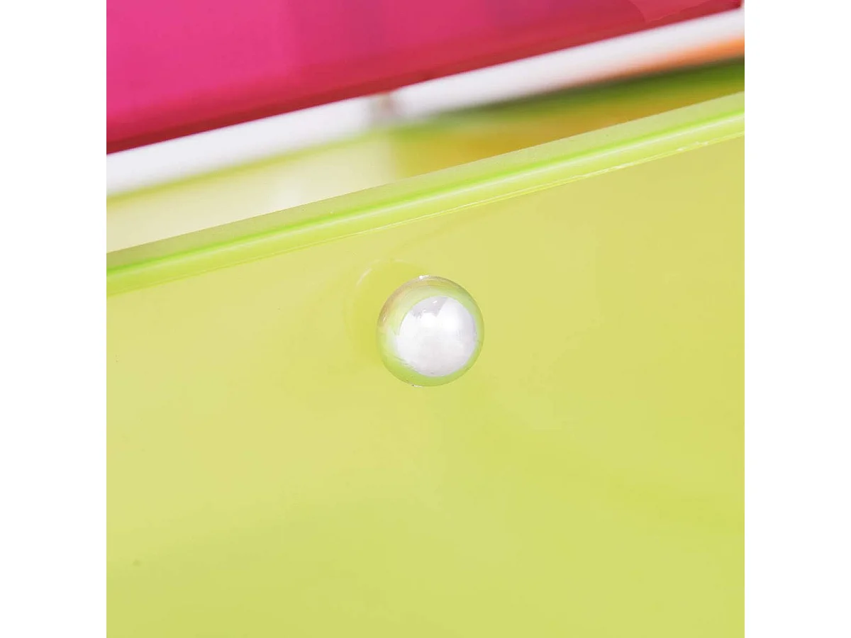 4 kleurrijke lades rollende opslagkar metalen rek plank thuiskantoor 2 plankenTI76292