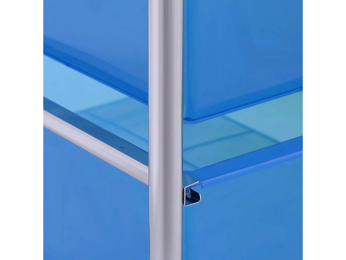 4 kleurrijke lades rollende opslagkar metalen rek plank thuiskantoor 2 plankenTI76292