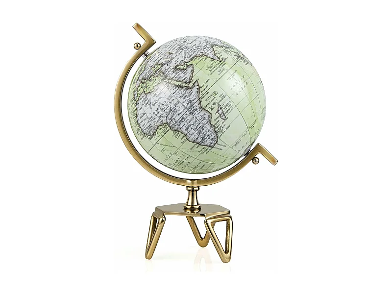 25,5 cm antieke wereldbol,wereldbol voor scholieren, 360 graden draaibaar,wereldbol met gouden metalen voet,geografisch pedagogisch,voor klaslokaal,kantoorTL32385