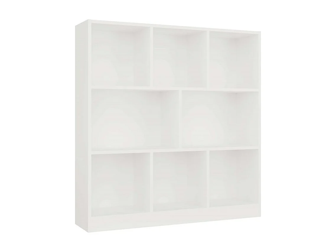 GILDA - Bibliothèque 8 étagères - Dimensions 104x100x24 cm - Meuble de rangement