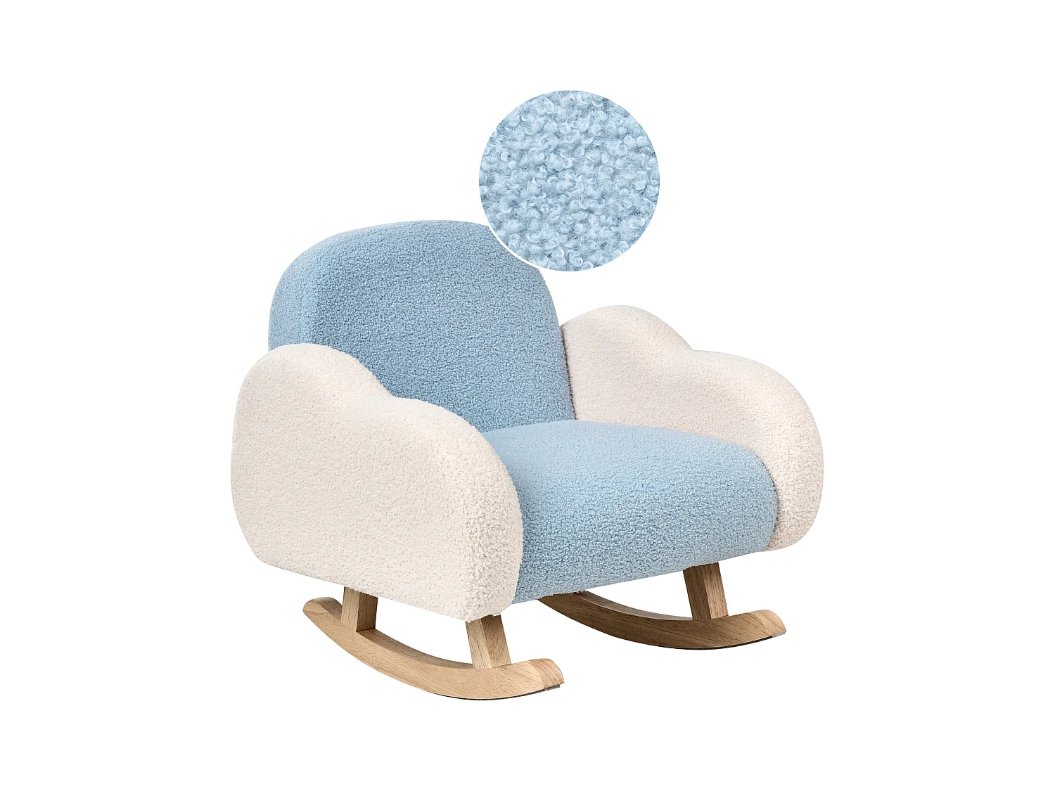 Chaise à bascule pour enfants Nuage SKARE Bouclé Bleu clair