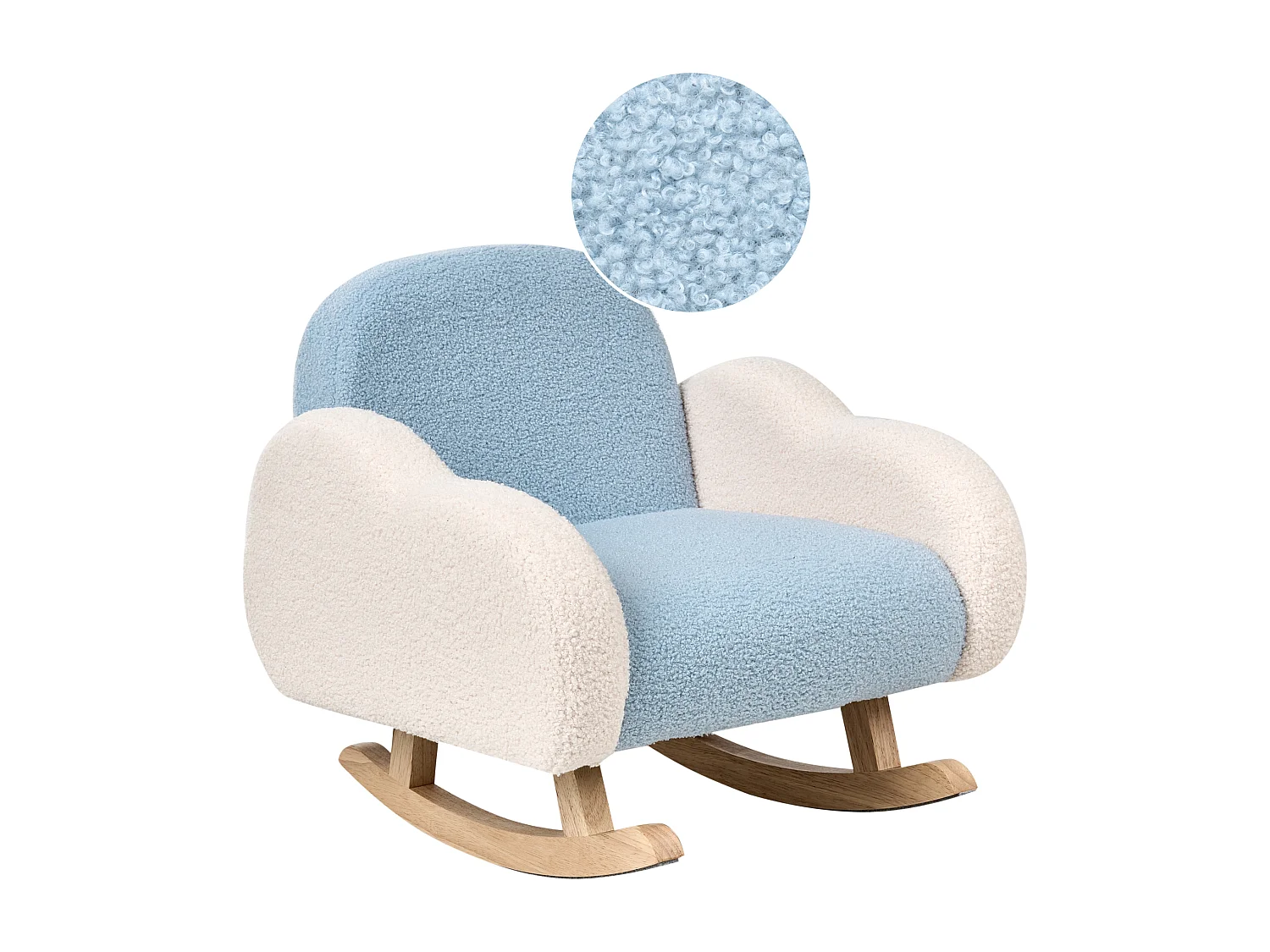 Chaise à bascule pour enfants Nuage SKARE Bouclé Bleu clair