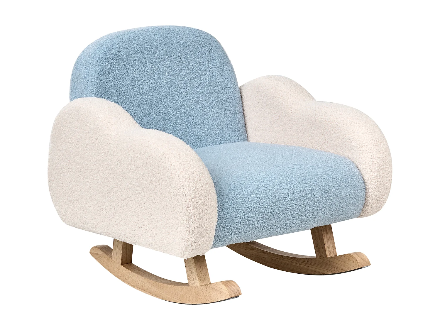 Chaise à bascule pour enfants Nuage SKARE Bouclé Bleu clair