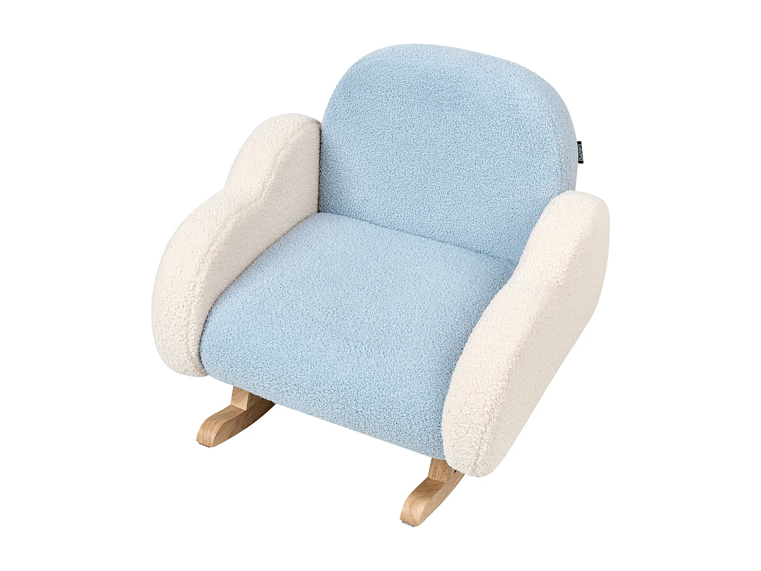 Schommelstoel bouclé lichtblauw SKARE