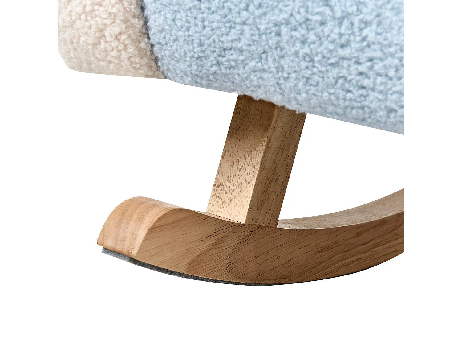 Schommelstoel bouclé lichtblauw SKARE