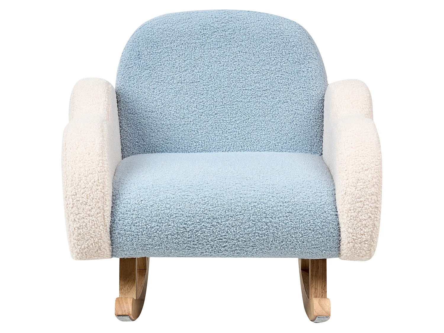 Sedia a dondolo per bambini bouclé azzurro SKARE