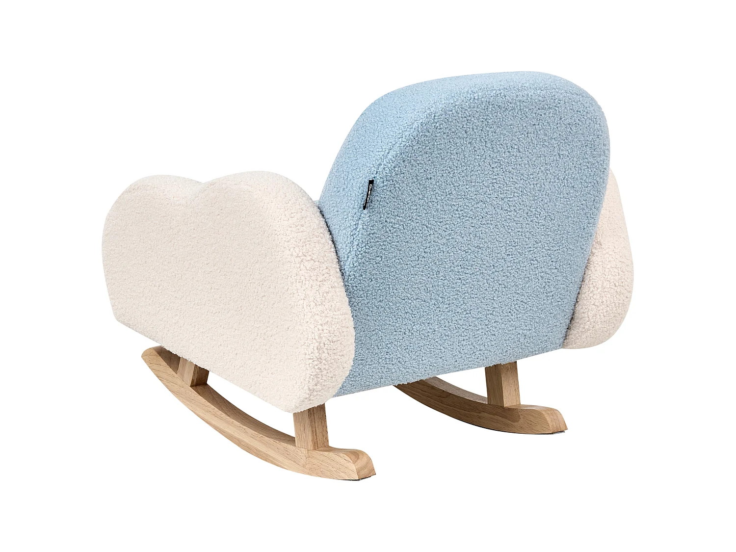 Sedia a dondolo per bambini bouclé azzurro SKARE