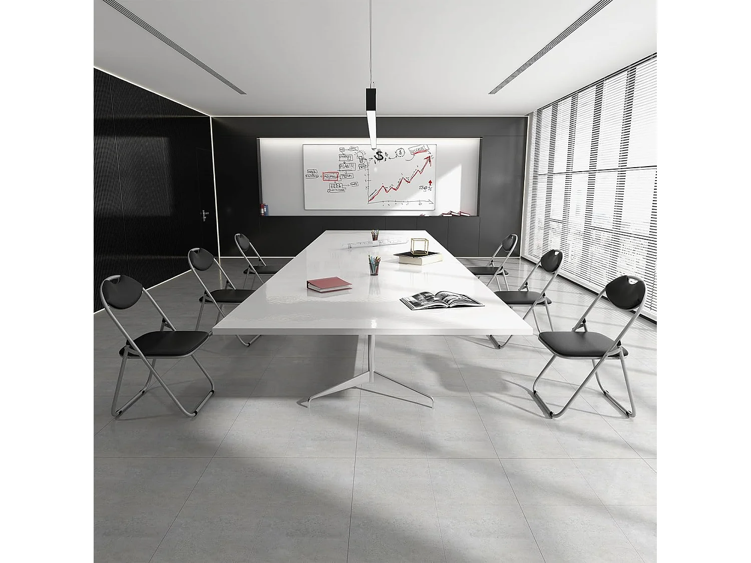 Klapstoelen, set van 6, gaststoelen met metalen frame, gevoerde stoelen en antislip voetkussens, voor thuis, kantoor, draagvermogen 115 kg