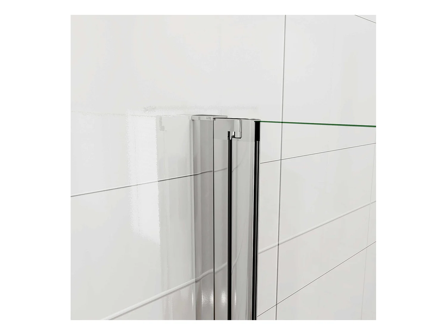 Douchecabine met vouwdeur en vaste zijwand ,NANO EasyClean veiligheidsglas,B:80xD:80x185cm,F-vorm 90 cm Stabilisatiestang