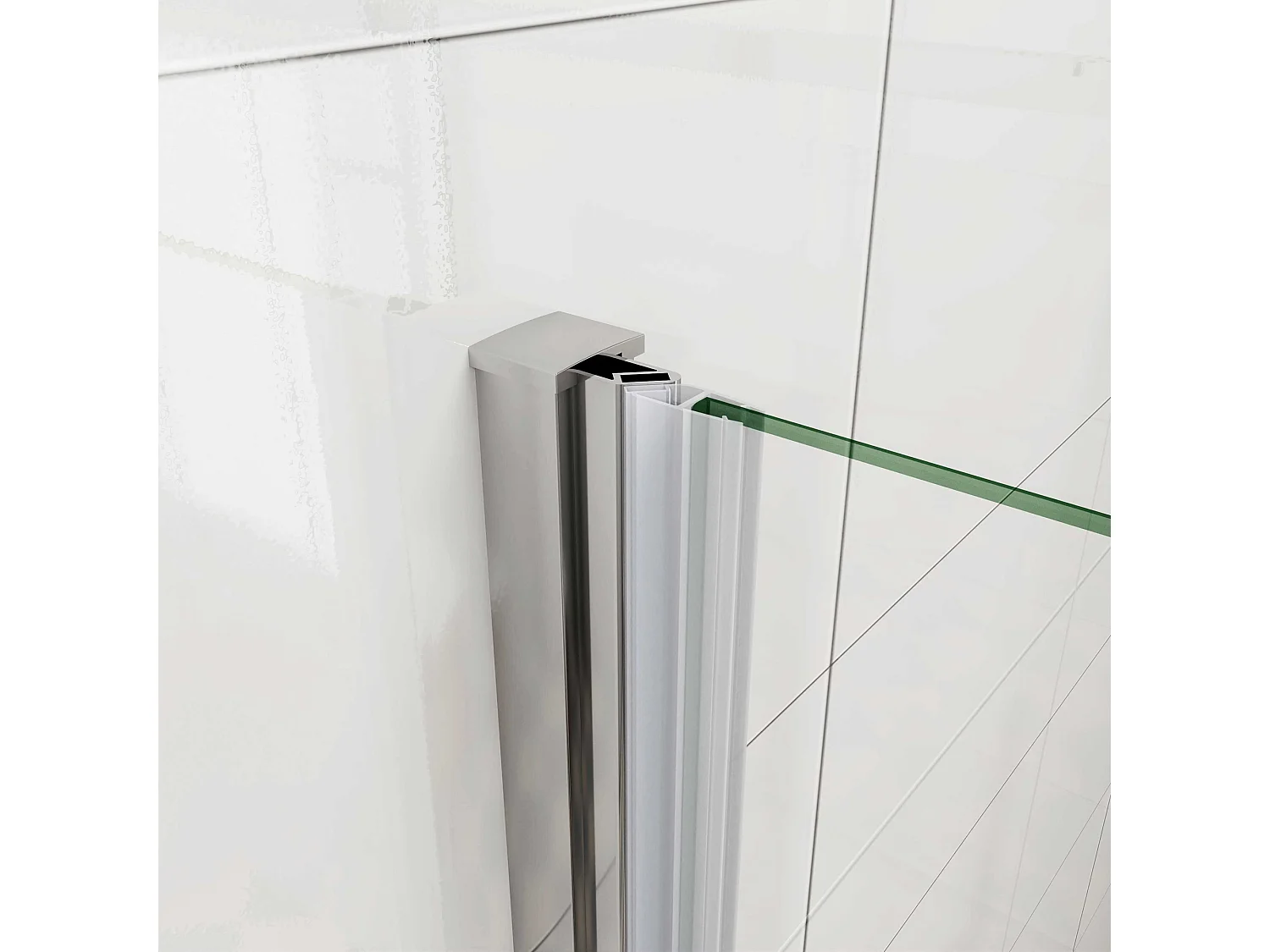 B:120xD:80x185cm,Douchecabine met vouwdeur en vaste zijwand ,NANO EasyClean veiligheidsglas,45cm Stabilisatiestang