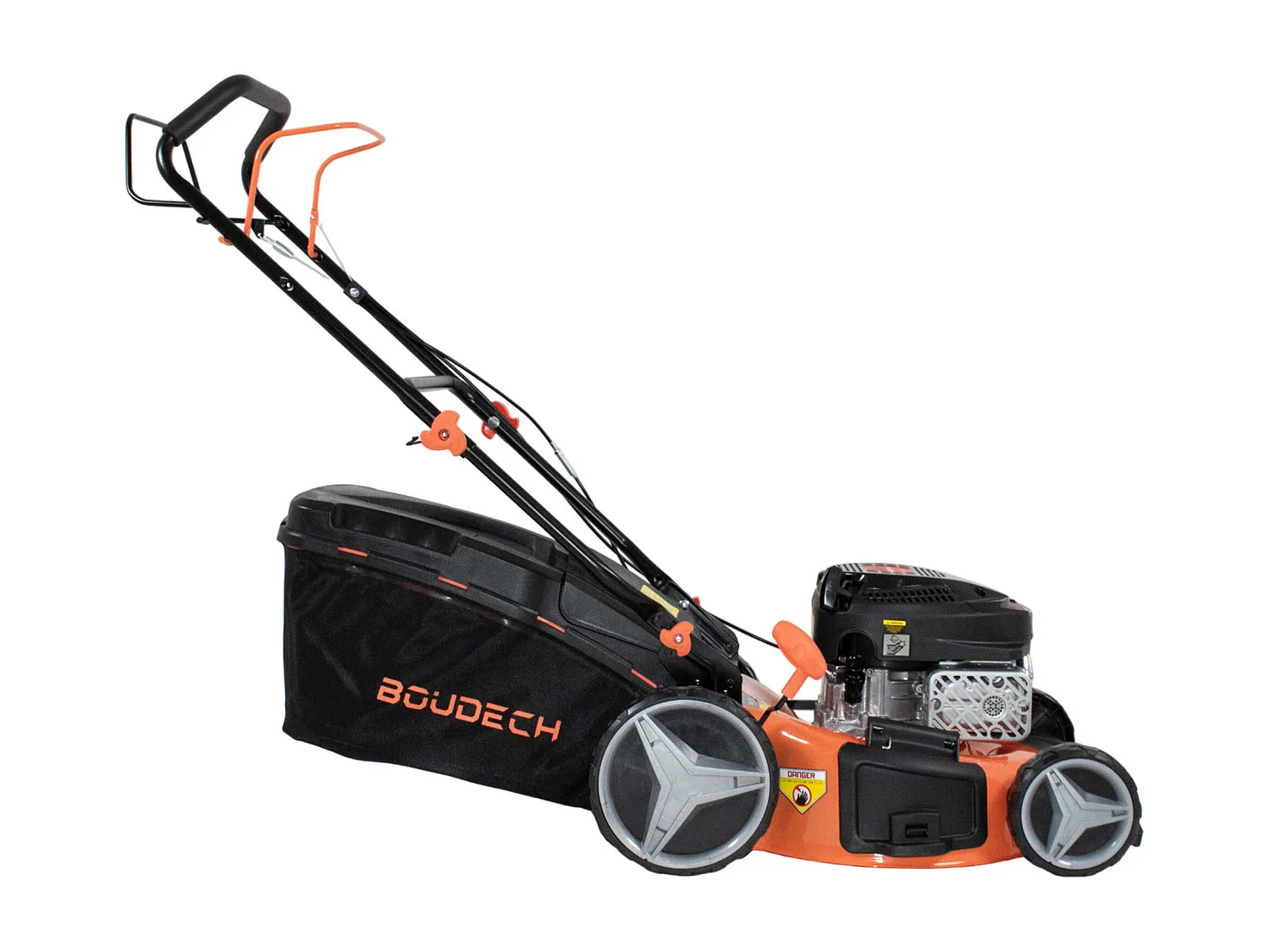 Jukut 170 - Cortador de relva de tração Motor a gasolina a 4 tempos 170cc 3.5HP Corte 30-80 mm com função Mulching Preto