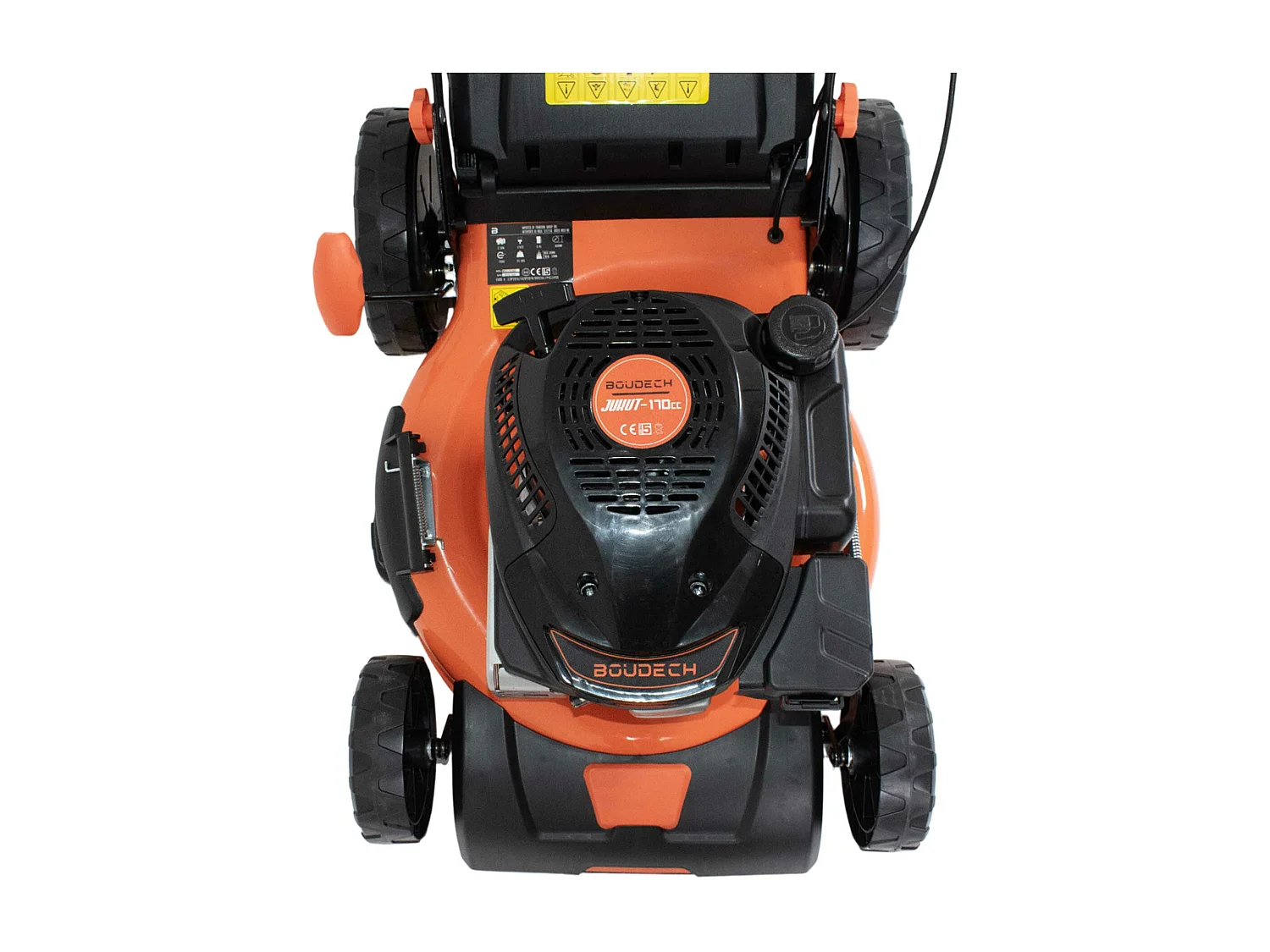 Jukut 170 - Cortador de relva de tração Motor a gasolina a 4 tempos 170cc 3.5HP Corte 30-80 mm com função Mulching Preto