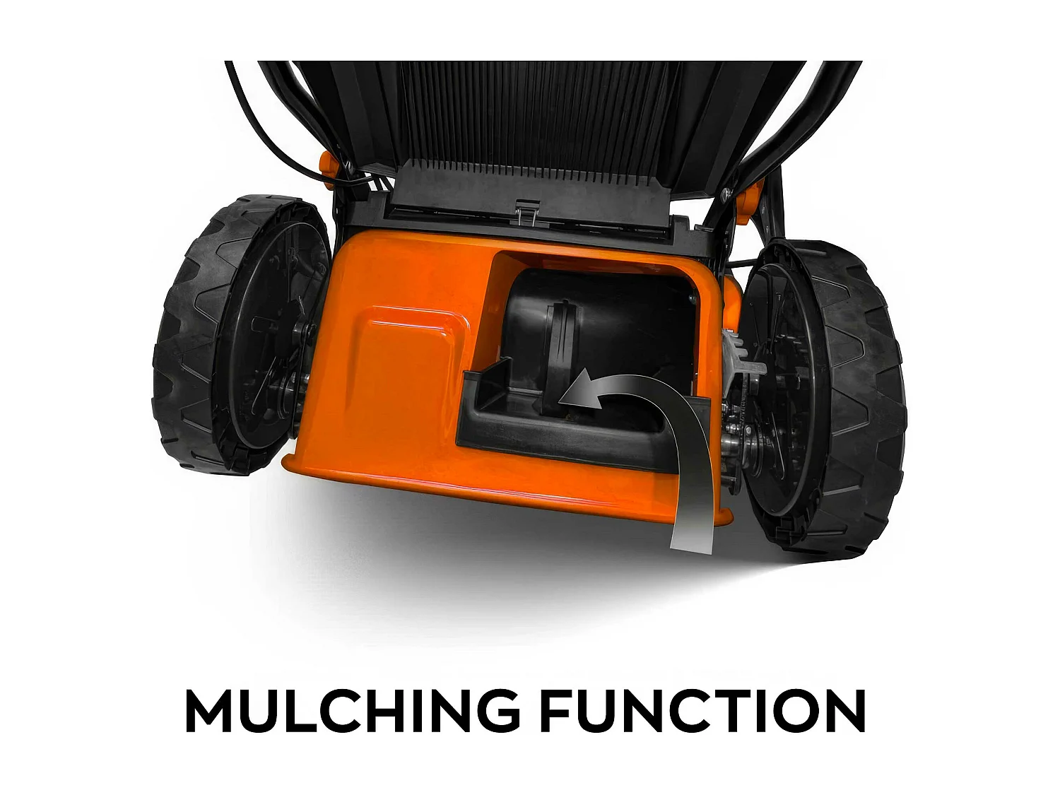 Jukut 170 - Cortador de relva de tração Motor a gasolina a 4 tempos 170cc 3.5HP Corte 30-80 mm com função Mulching Preto