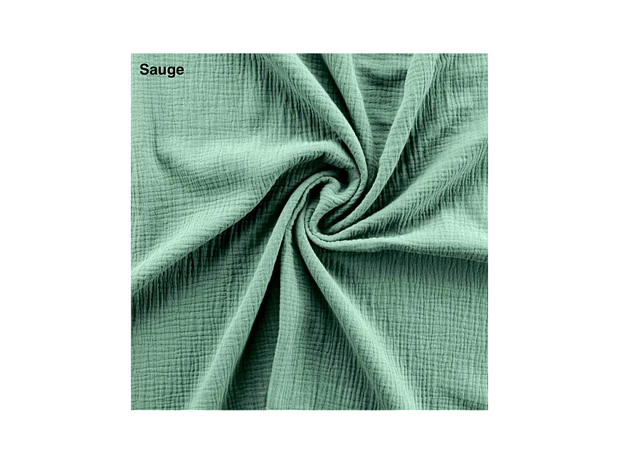 Jogo de Cama em Musselina de Algodão "Angelia" 240x220cm Sálvia - Suave e Respirável