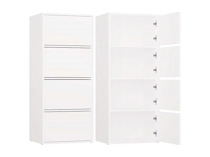 ALMA – Cómoda con 4 puertas para dormitorio – 50x119x40 cm – Blanca
