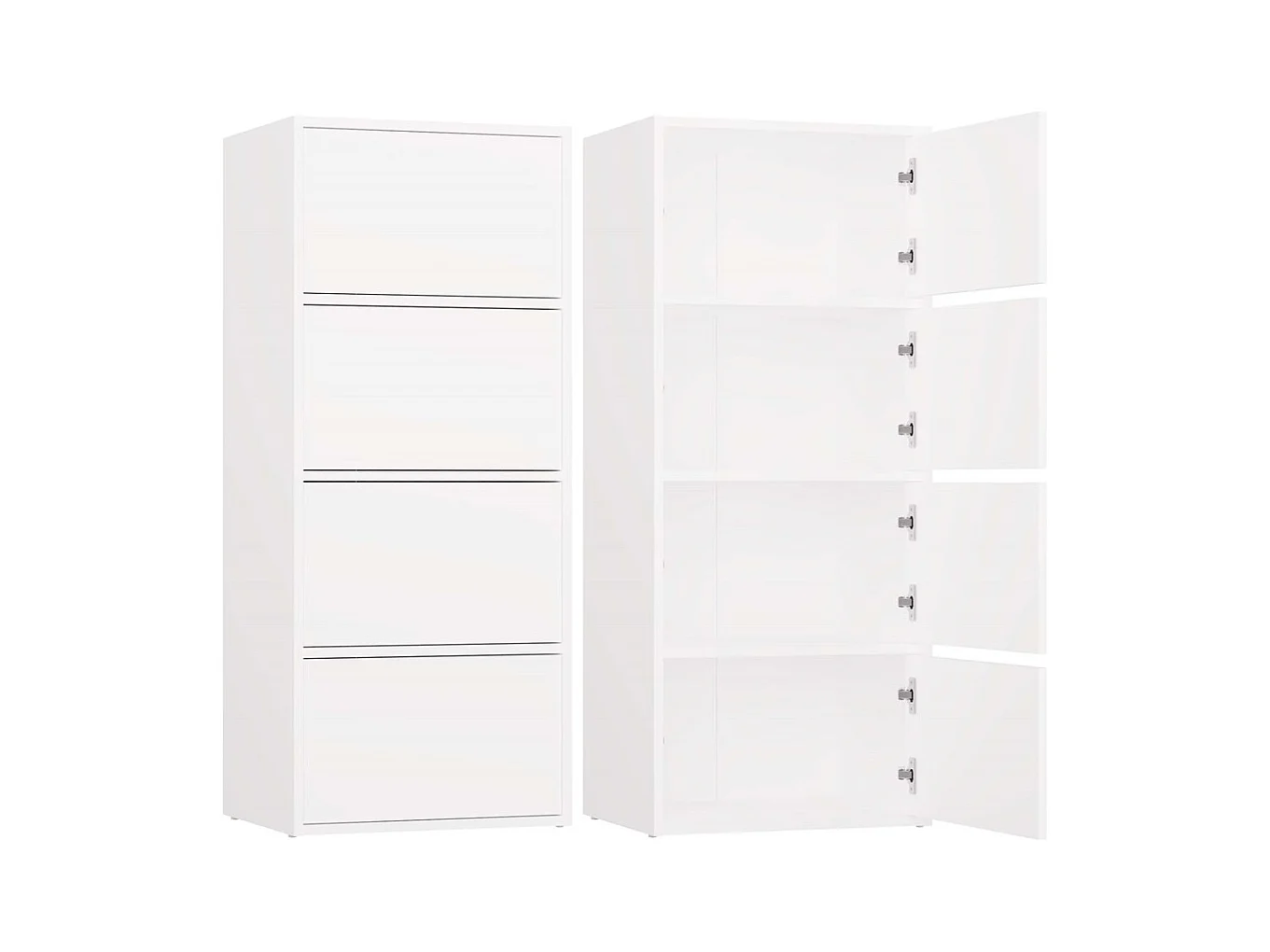 ALMA - Commode 4 portes pour chambre 50x119x40cm - Blanc