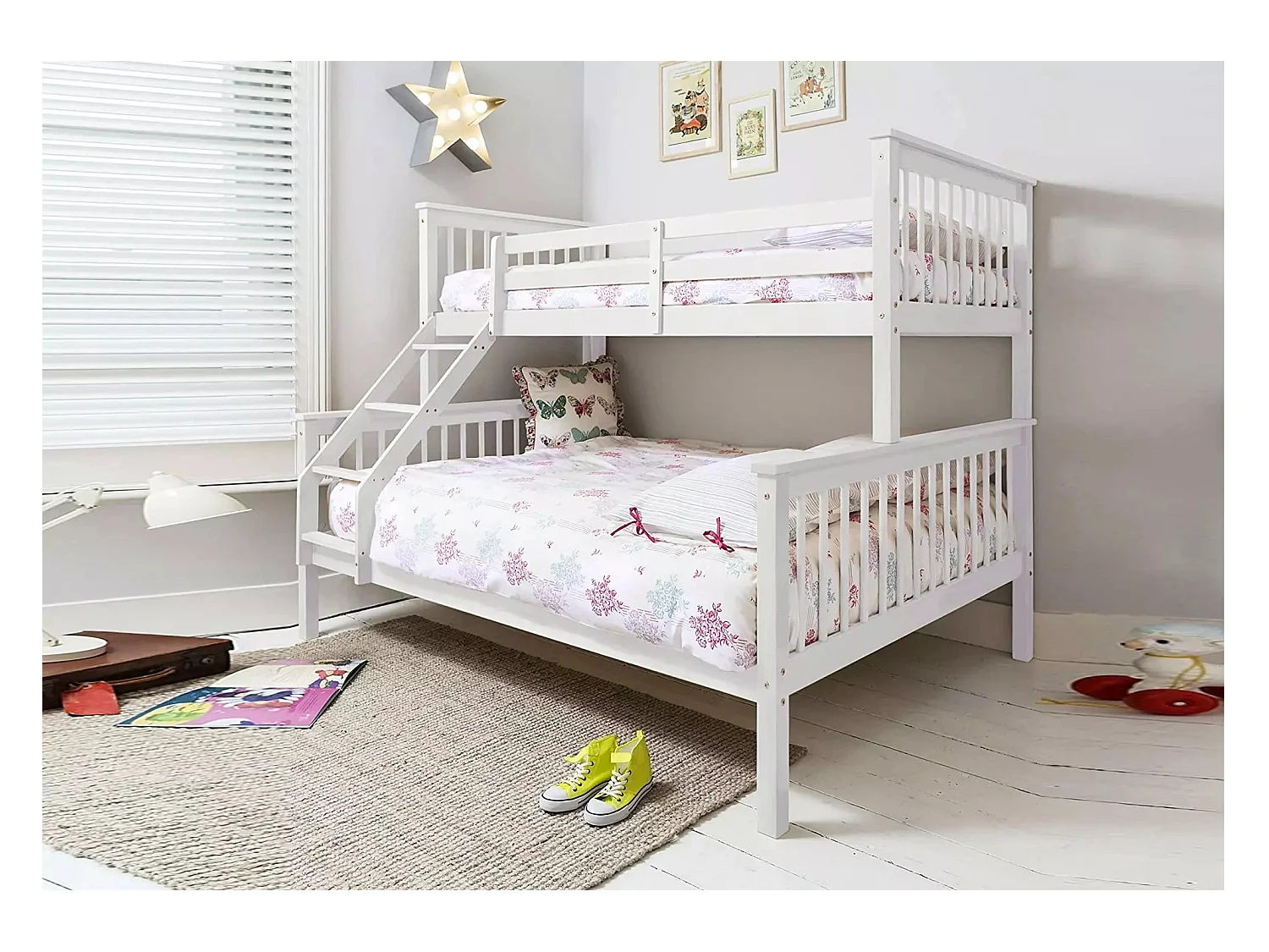 Lit superposé 2+1 BATNA BLANC 140x190 + 90x190 cm