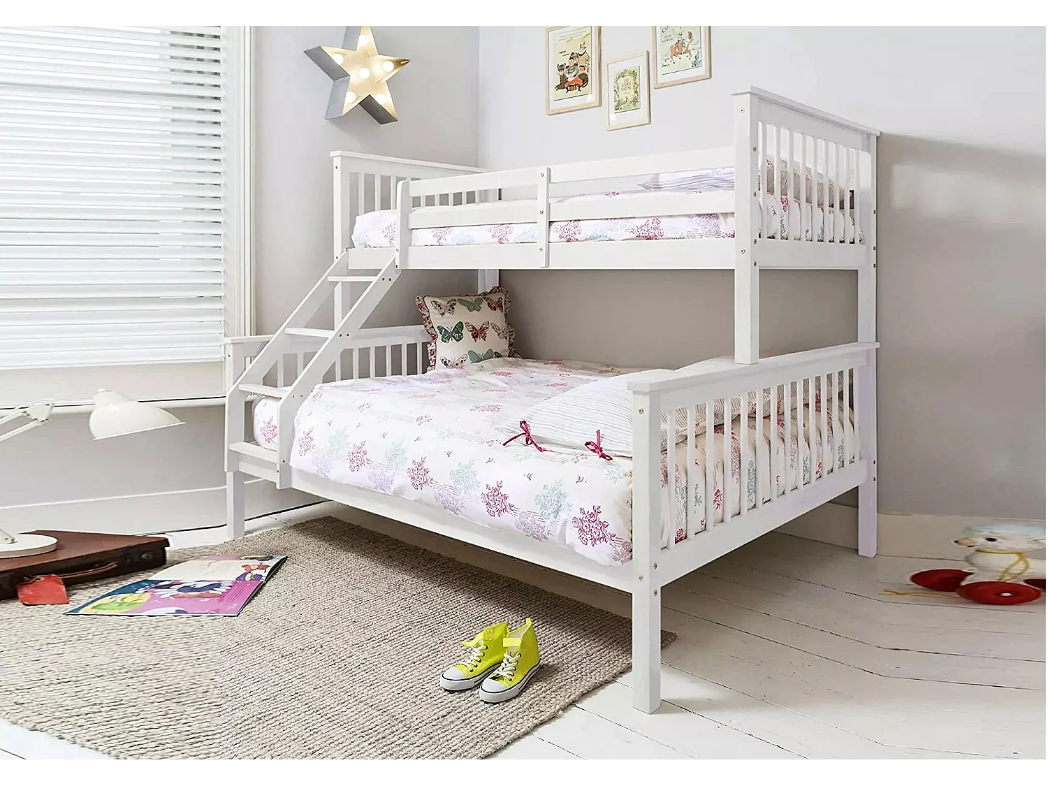 Lit superposé 2+1 BATNA BLANC 140x190 + 90x190 cm