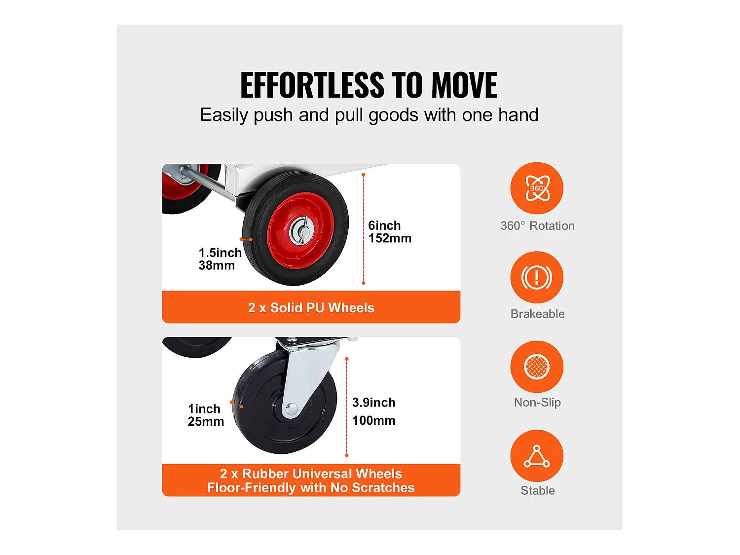 Carretilla Plegable de Aluminio 2 En 1 SucceBuy con Capacidad de 400 lb