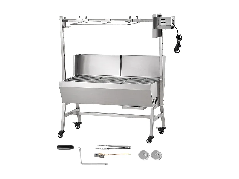 SucceBuy 42W Rotisserie Grill, Elektrische Rotisserie, Krachtige 42W Motor, 61kg Capaciteit