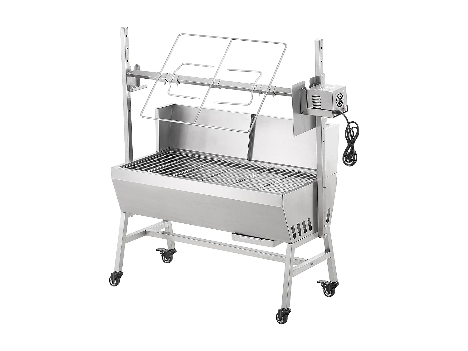 Barbecue à Rôtisserie SucceBuy 42 W, Rôtissoire électrique, Moteur Puissant  de 42 W, Capacité de 61 kg