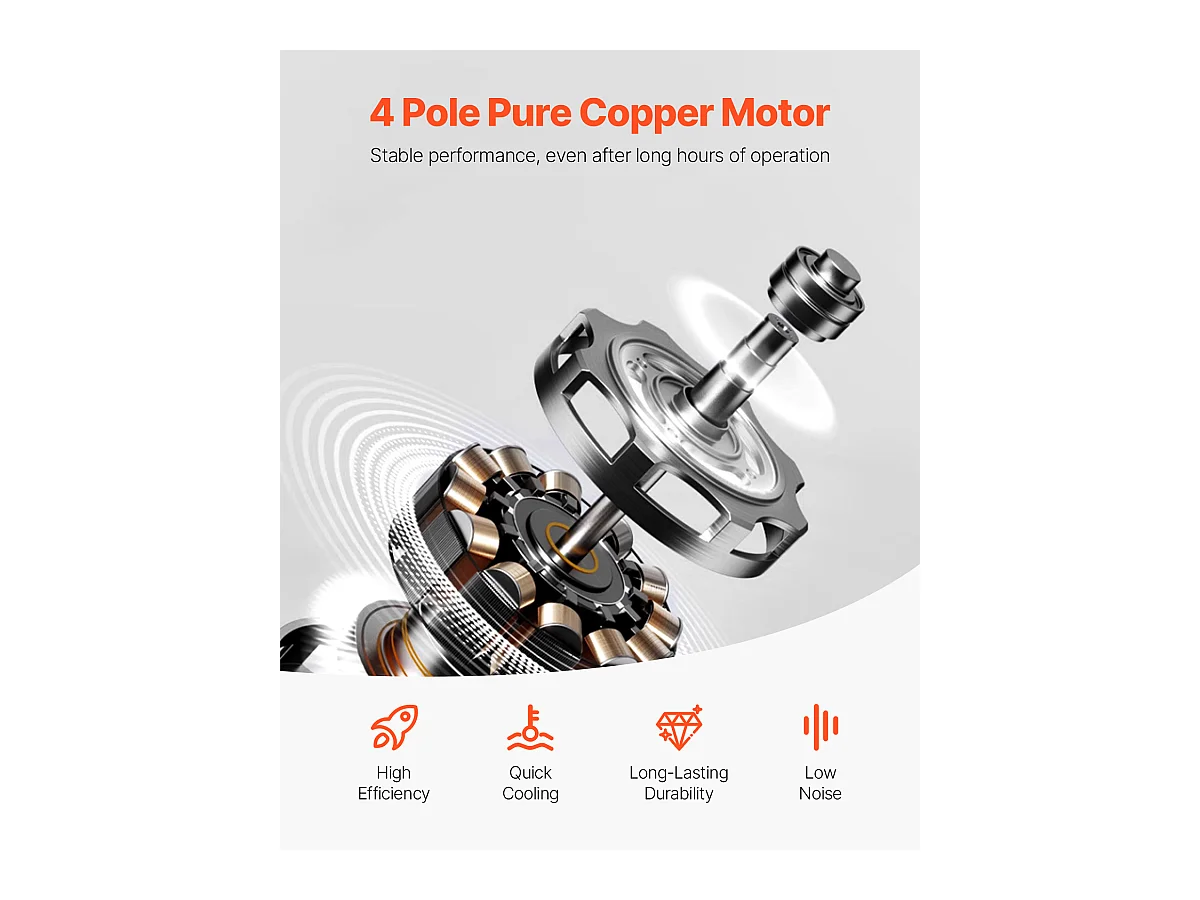 Bomba de Aspiración SucceBuy 9 CFM, Vanas Rotativas de 2 Etapas, con Aceite Incluido