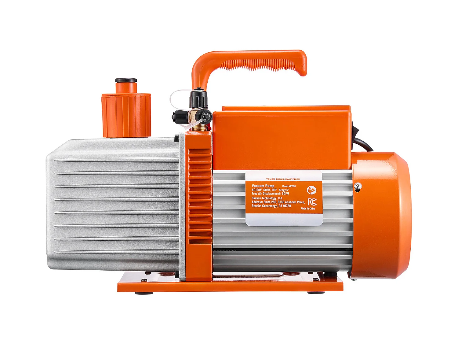 Bomba de Aspiración SucceBuy 9 CFM, Vanas Rotativas de 2 Etapas, con Aceite Incluido