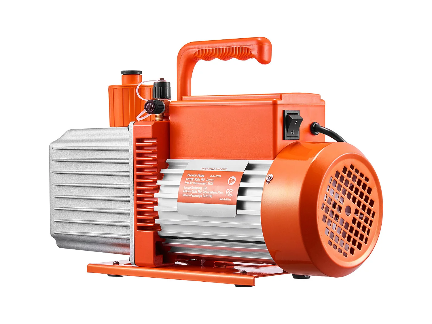 Bomba de Aspiración SucceBuy 9 CFM, Vanas Rotativas de 2 Etapas, con Aceite Incluido