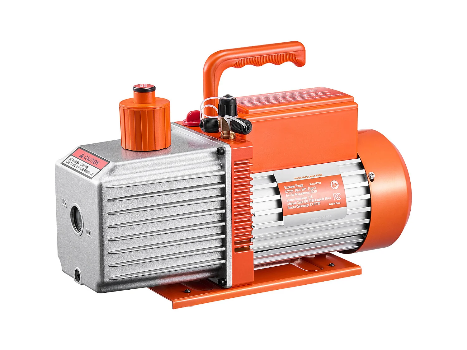 Bomba de Aspiración SucceBuy 9 CFM, Vanas Rotativas de 2 Etapas, con Aceite Incluido