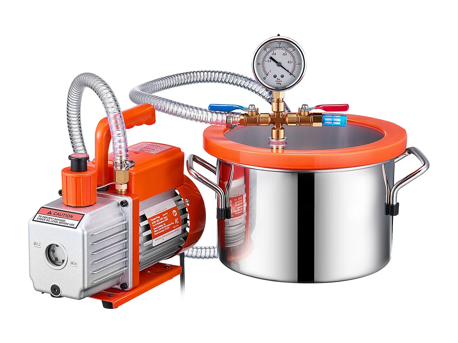 1.5 Gallonen Vakuumkammer SucceBuy, 3.5 CFM Einstufige Pumpe-Kit, für Entgasung