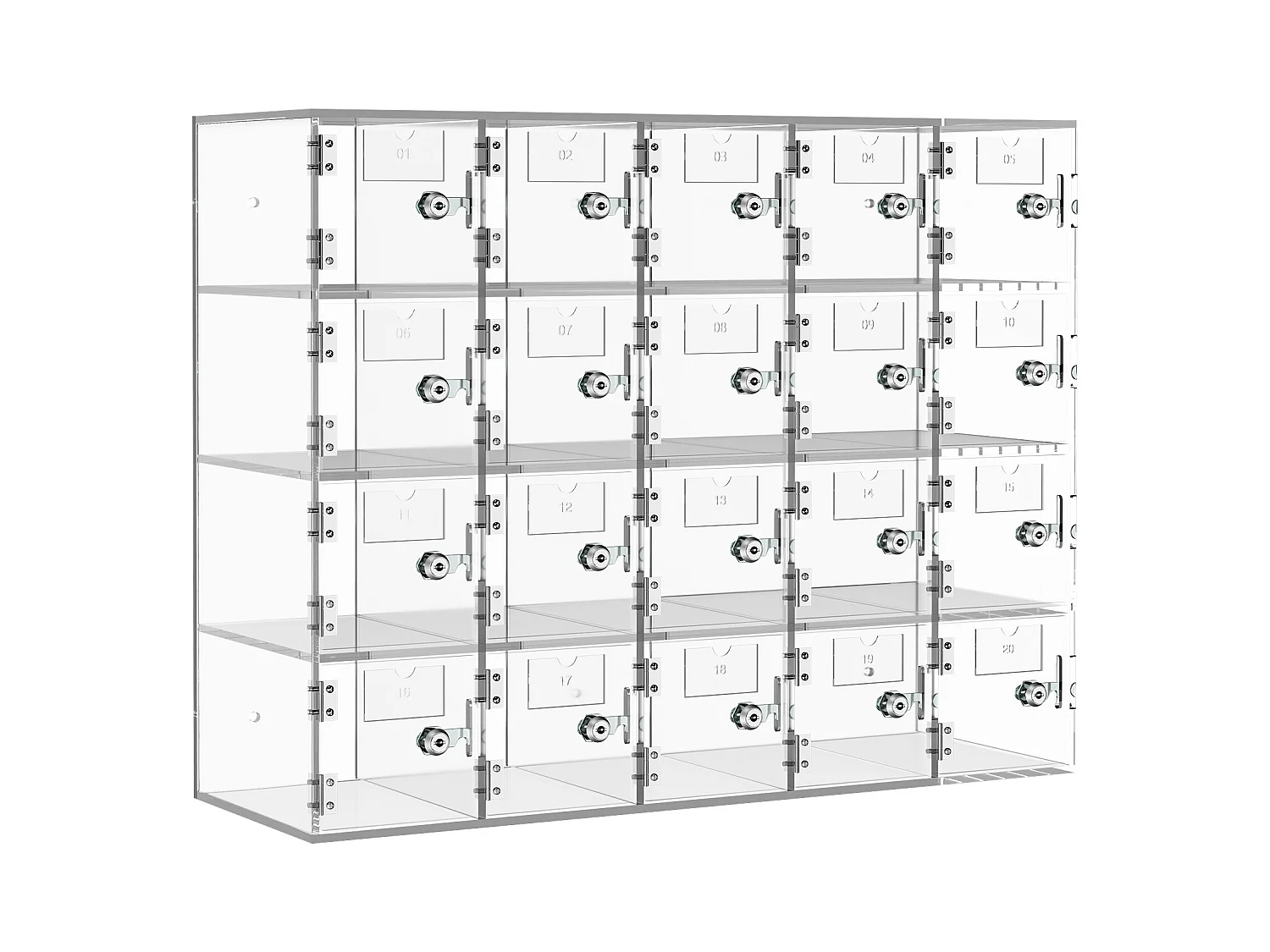 Casier pour Téléphone SucceBuy Portable en Acrylique, Armoire de Rangement à 10 Emplacements avec Clés, Transparent