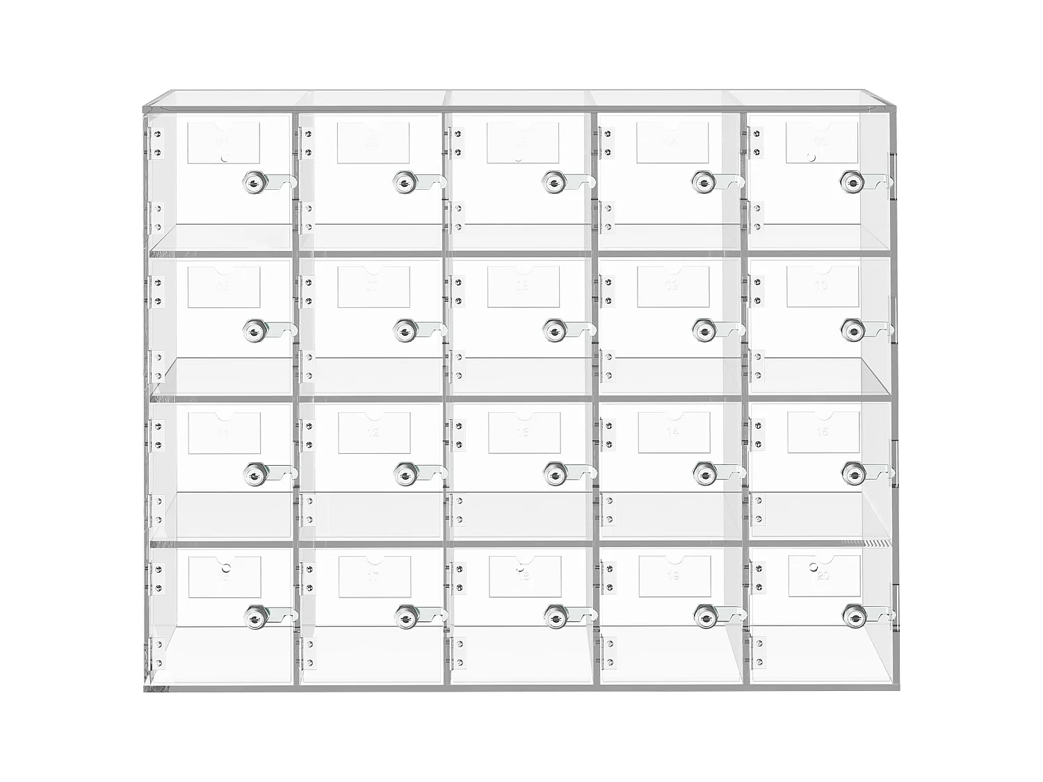 Casier pour Téléphone SucceBuy Portable en Acrylique, Armoire de Rangement à 10 Emplacements avec Clés, Transparent