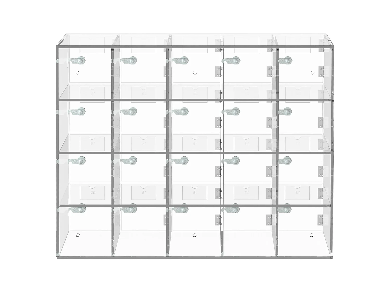 Casier pour Téléphone SucceBuy Portable en Acrylique, Armoire de Rangement à 10 Emplacements avec Clés, Transparent