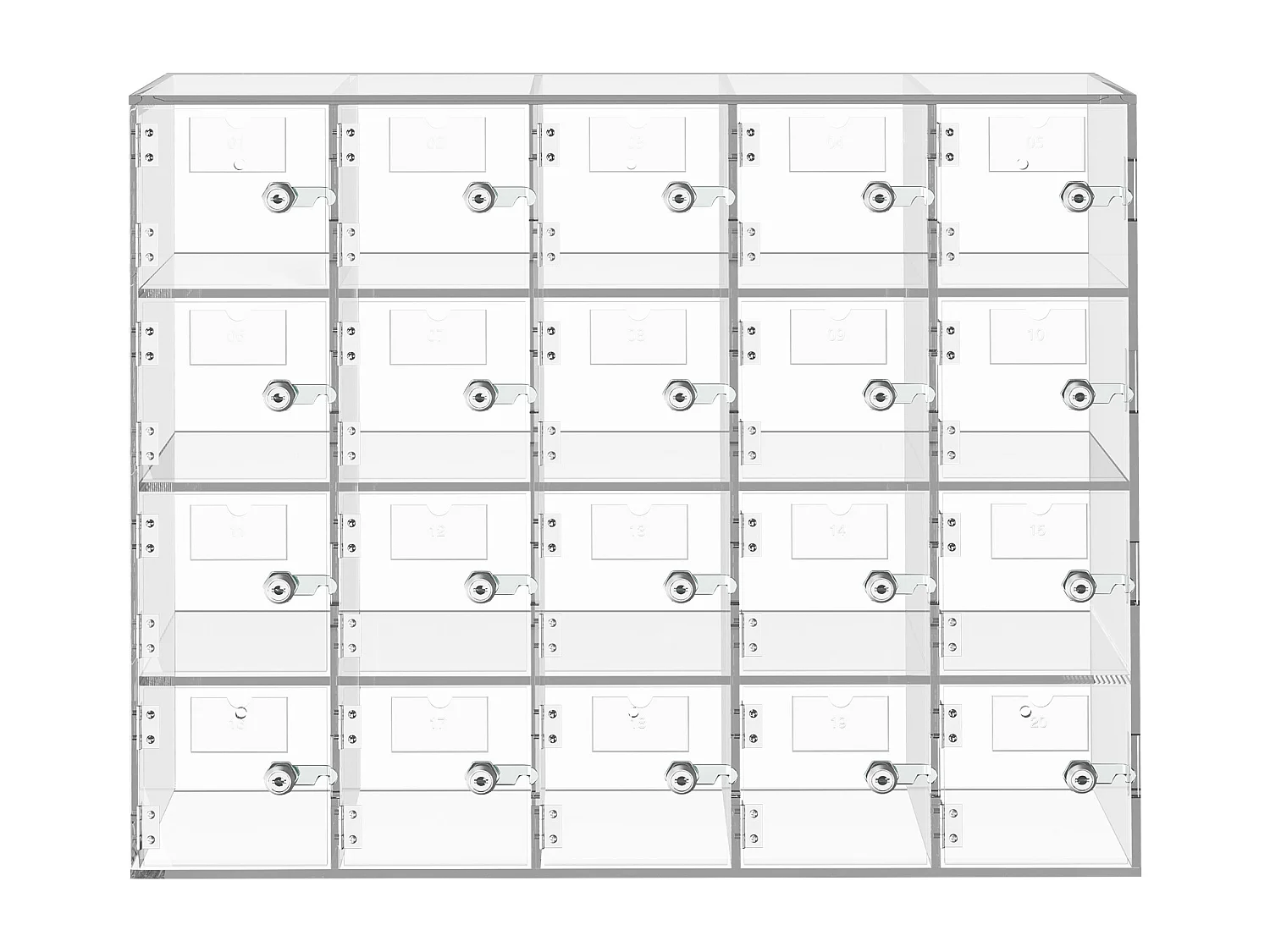 Casier pour Téléphone SucceBuy Portable en Acrylique, Armoire de Rangement à 10 Emplacements avec Clés, Transparent