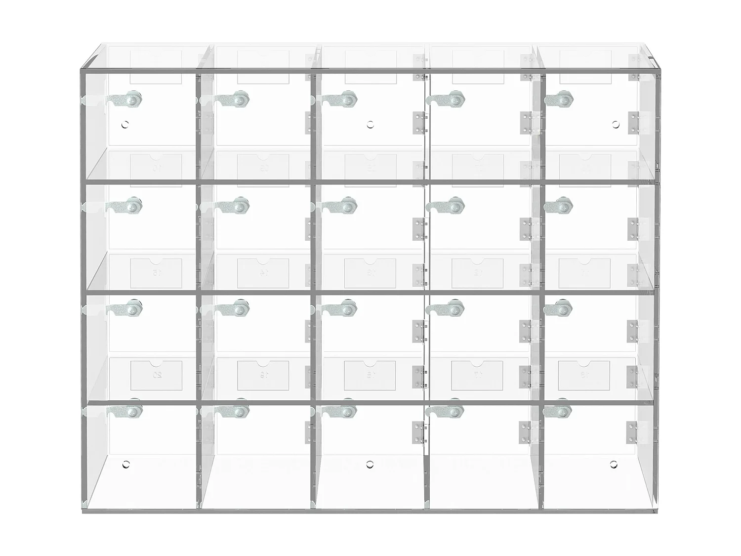 Casier pour Téléphone SucceBuy Portable en Acrylique, Armoire de Rangement à 10 Emplacements avec Clés, Transparent
