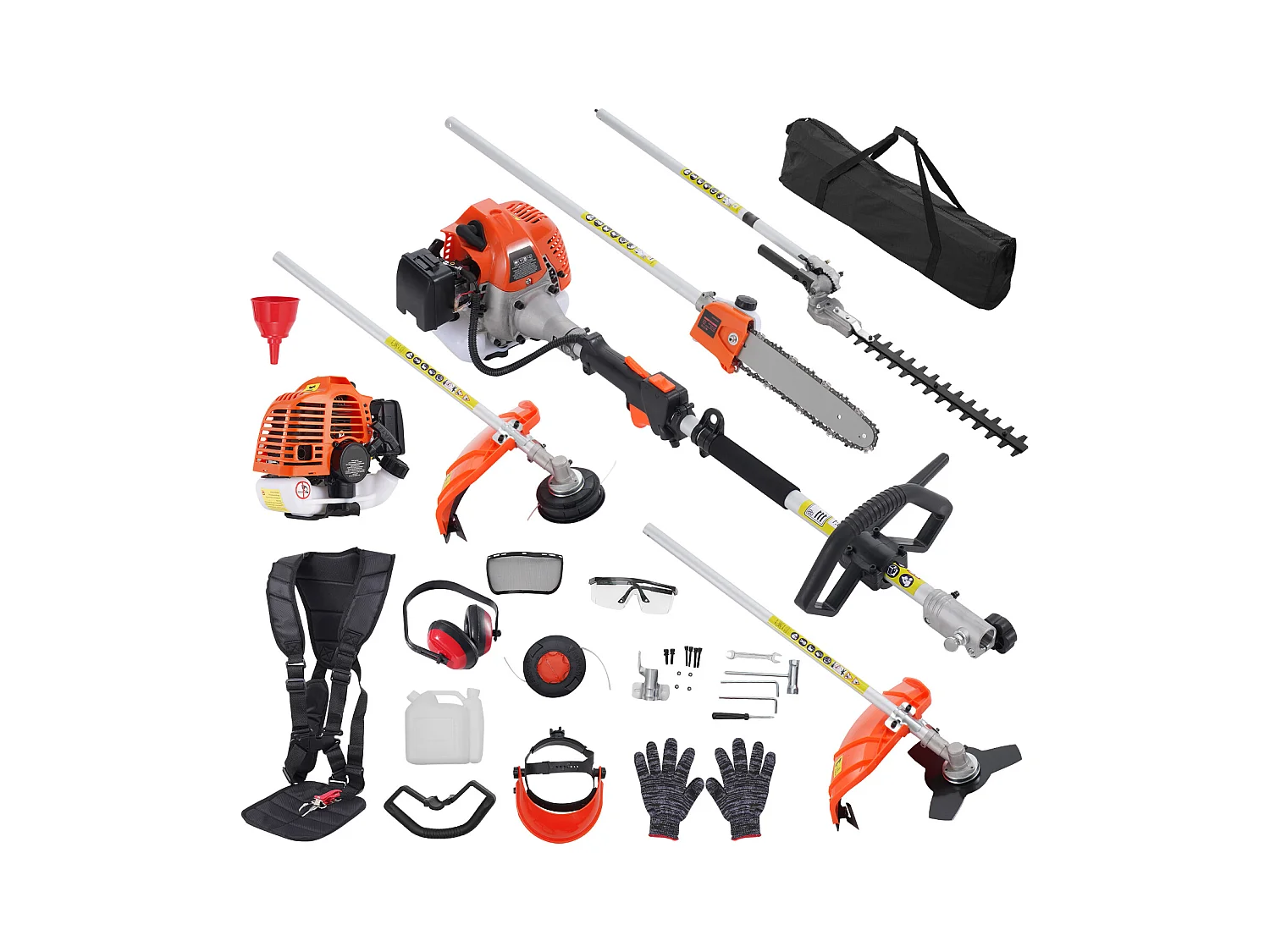 Hecht jardin SucceBuy 26CC 5-En-1 Outils de Coupe à Essence, Taille-Haie et Coupe-Herbe