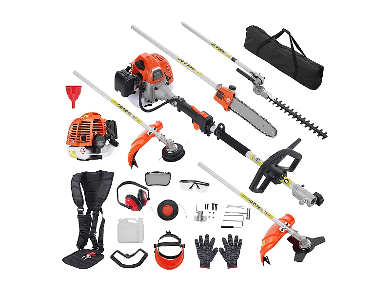 Hecht jardin SucceBuy 26CC 5-En-1 Outils de Coupe à Essence, Taille-Haie et Coupe-Herbe