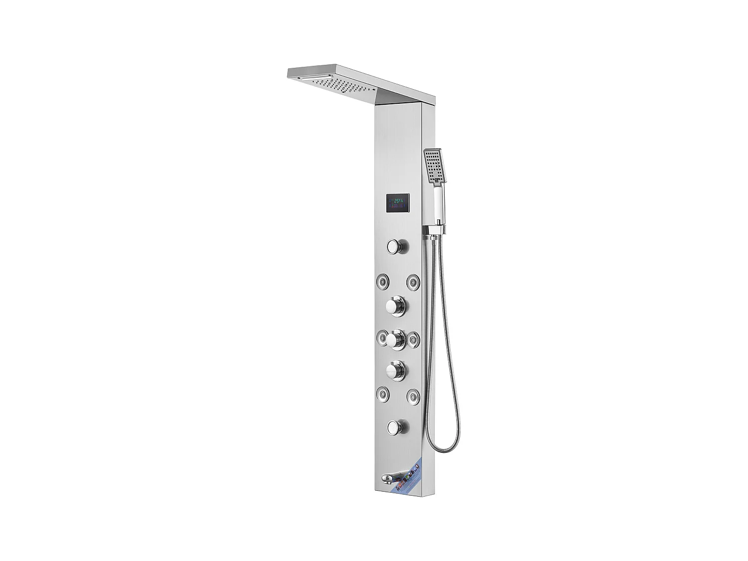 Système de Panneau de Douche en Acier Inoxydable avec 6 Modes,  Système de Tour de Panneau de Douche SucceBuy,Hydroélectricité LED