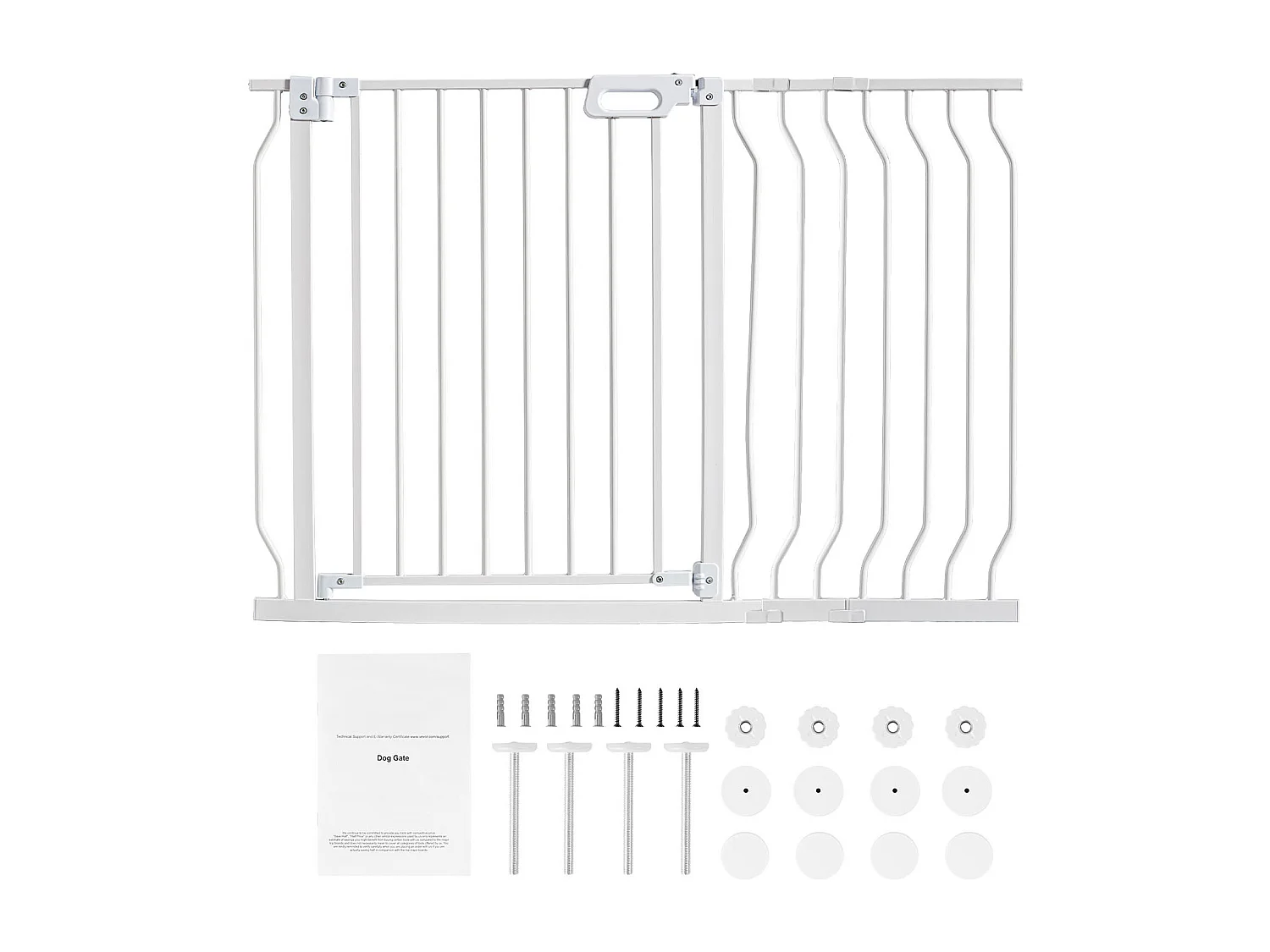 Barrière de Sécurité pour Bébé SucceBuy, 75 - 123 cm de Largeur, 76.2 cm de Hauteur, Barrière pour Chien pour Escaliers et Portes