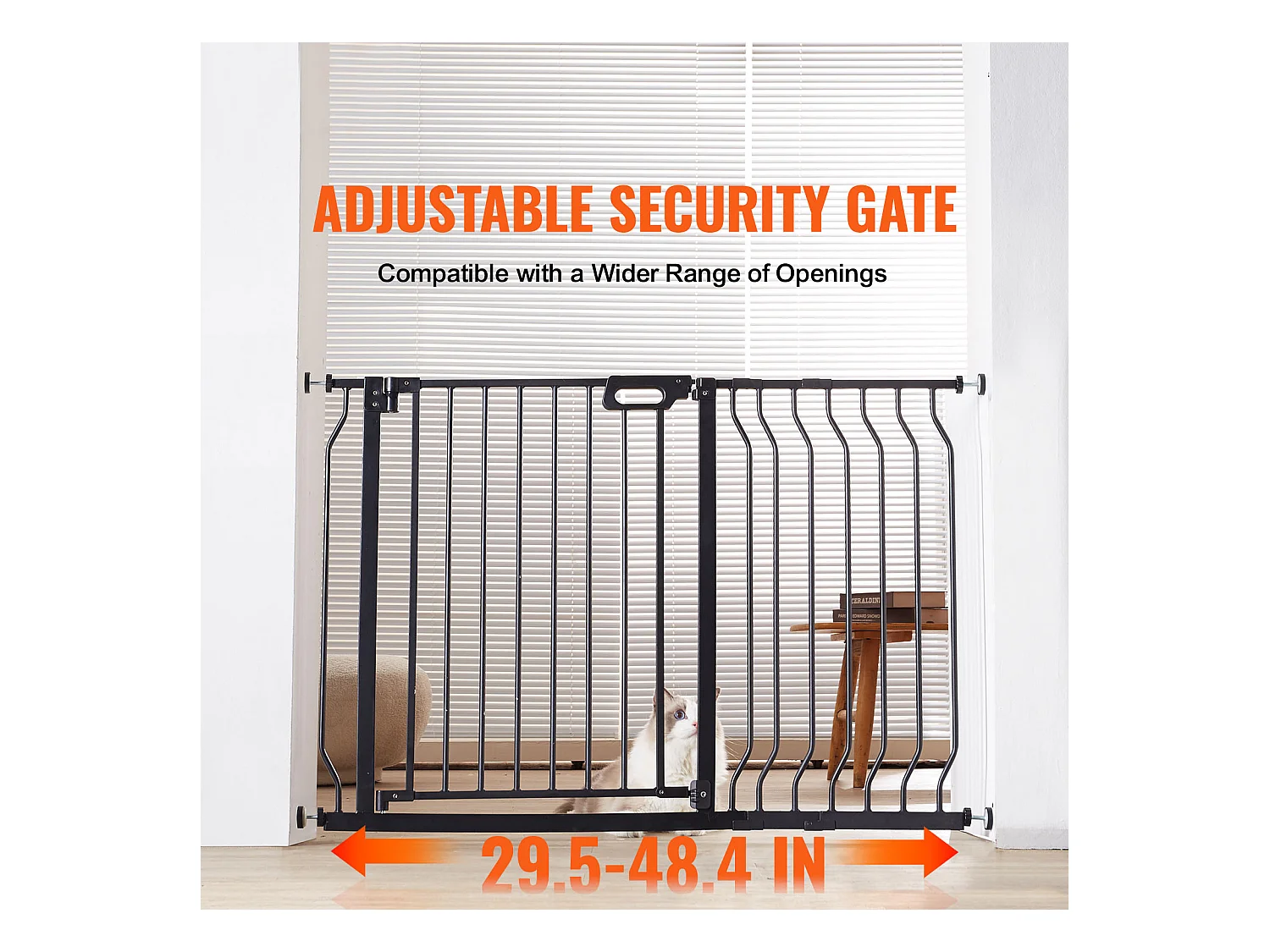 Barrière de Sécurité pour Bébé SucceBuy de 75 - 123 cm de Largeur et 76 cm de Hauteur, Barrière d'Escalier de Sécurité pour Chiens