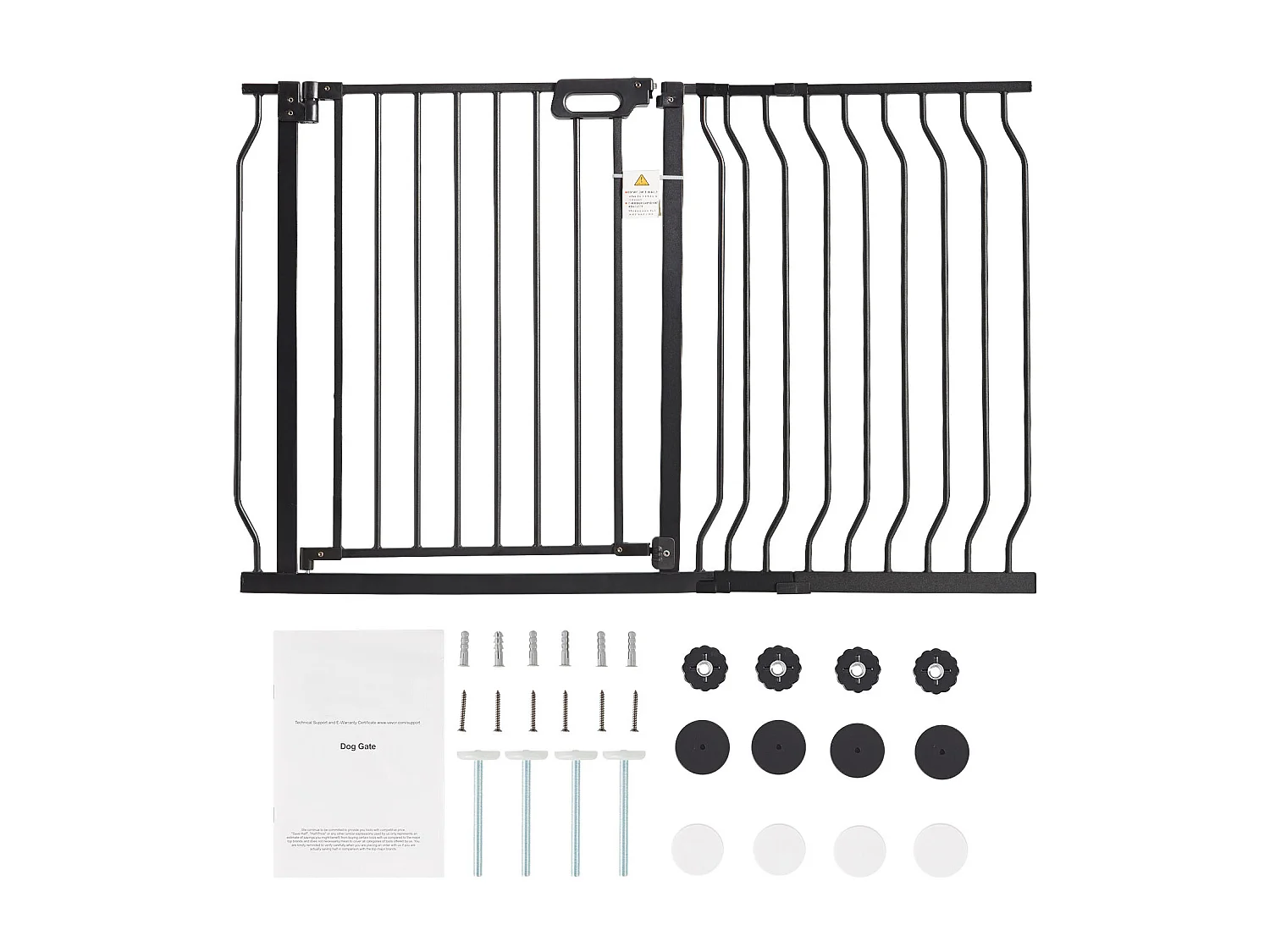 Barrière de Sécurité pour Bébé SucceBuy de 75 - 123 cm de Largeur et 76 cm de Hauteur, Barrière d'Escalier de Sécurité pour Chiens