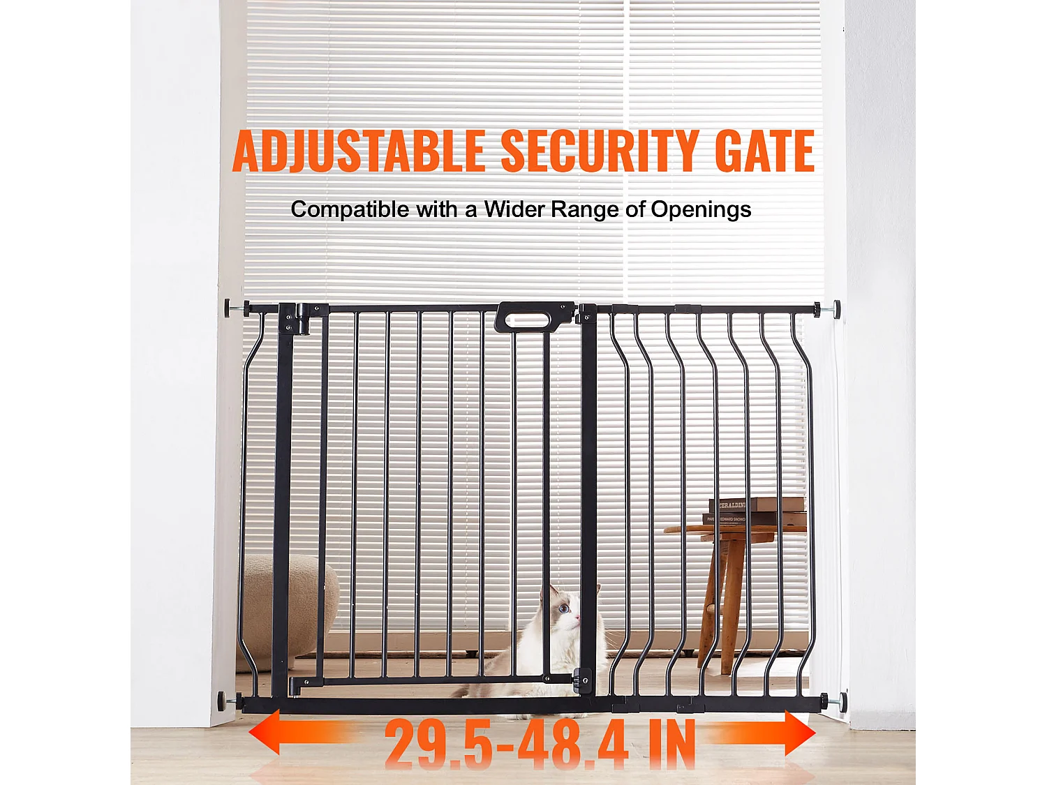 Barrière de Sécurité pour Bébé SucceBuy de 75 - 123 cm de Largeur et 76 cm de Hauteur, Barrière d'Escalier de Sécurité pour Chiens