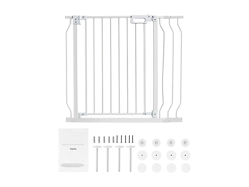 Barrière de Sécurité pour Bébé SucceBuy, Barrière pour Chien, 74.9-94 cm de Largeur x 76 cm de Hauteur