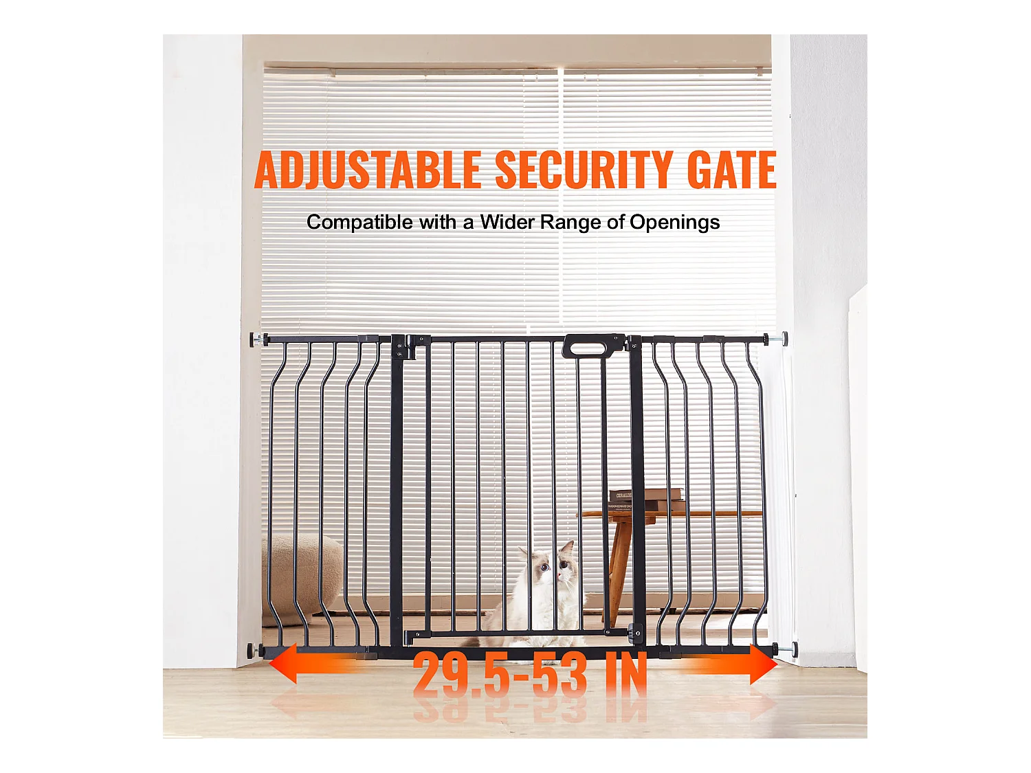 Barrière de Sécurité pour Bébé SucceBuy, Barrière pour Escalier, Barrière pour Chien, 75-135 cm de Largeur x 76.2cm de Hauteur