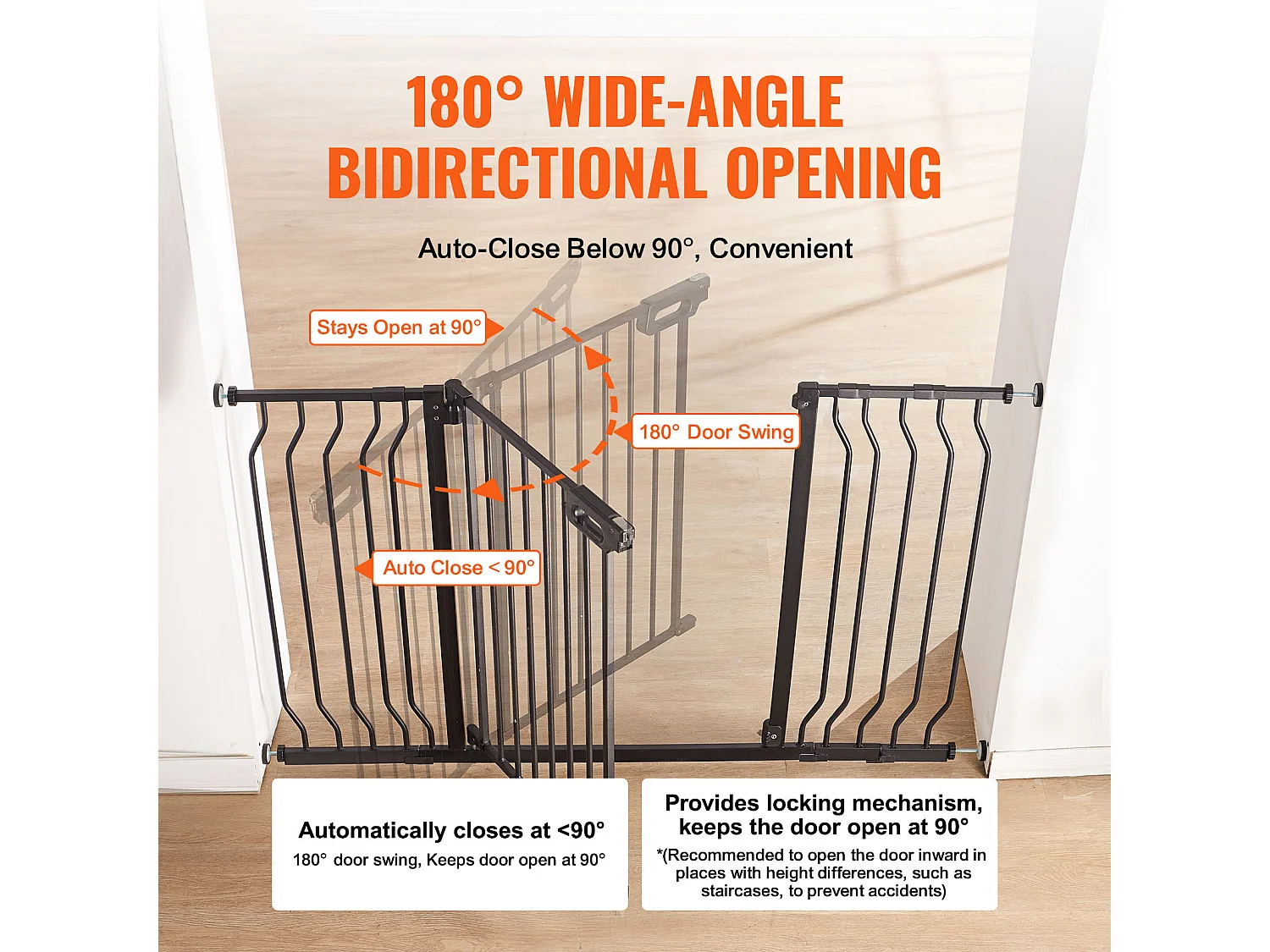 Babybeveiligingshek SucceBuy, Trappenhek, Hondenshek, 29.5"-53" Breedte x 30" Hoogte