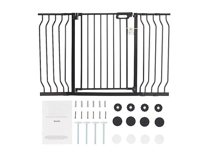 Barrière de Sécurité pour Bébé SucceBuy, Barrière pour Escalier, Barrière pour Chien, 75-135 cm de Largeur x 76.2cm de Hauteur