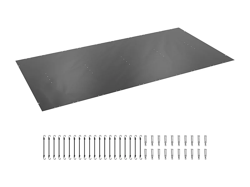 Bache Piscine Hivernage, SucceBuy Couverture de Sécurité pour Piscine Enterrée Rectangulaire 12x25 Pieds