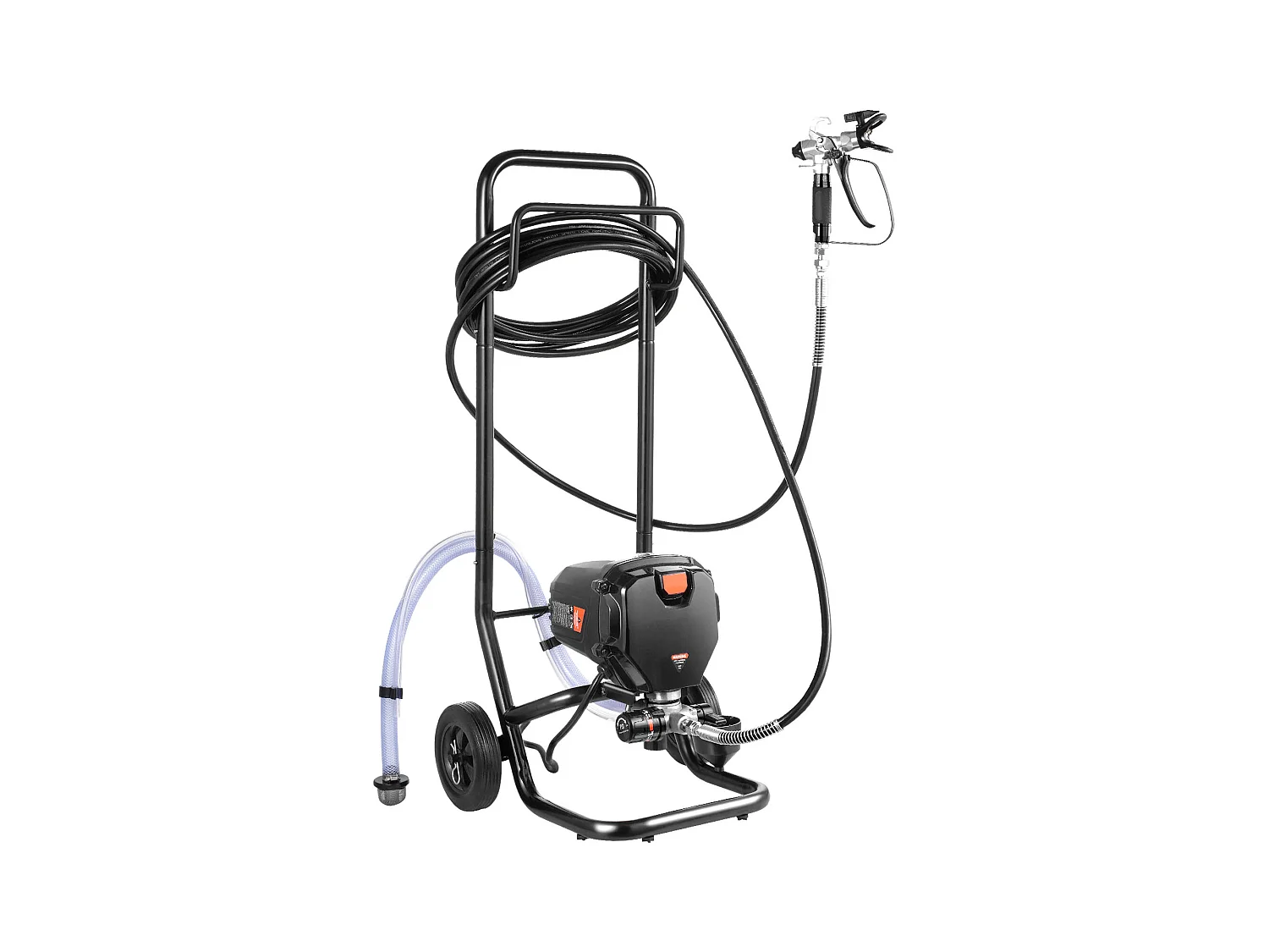 Pulvérisateur de Peinture Sans Air Sur Pied SucceBuy, Pulvérisateur Électrique 750 W 3000 PSI avec Chariot