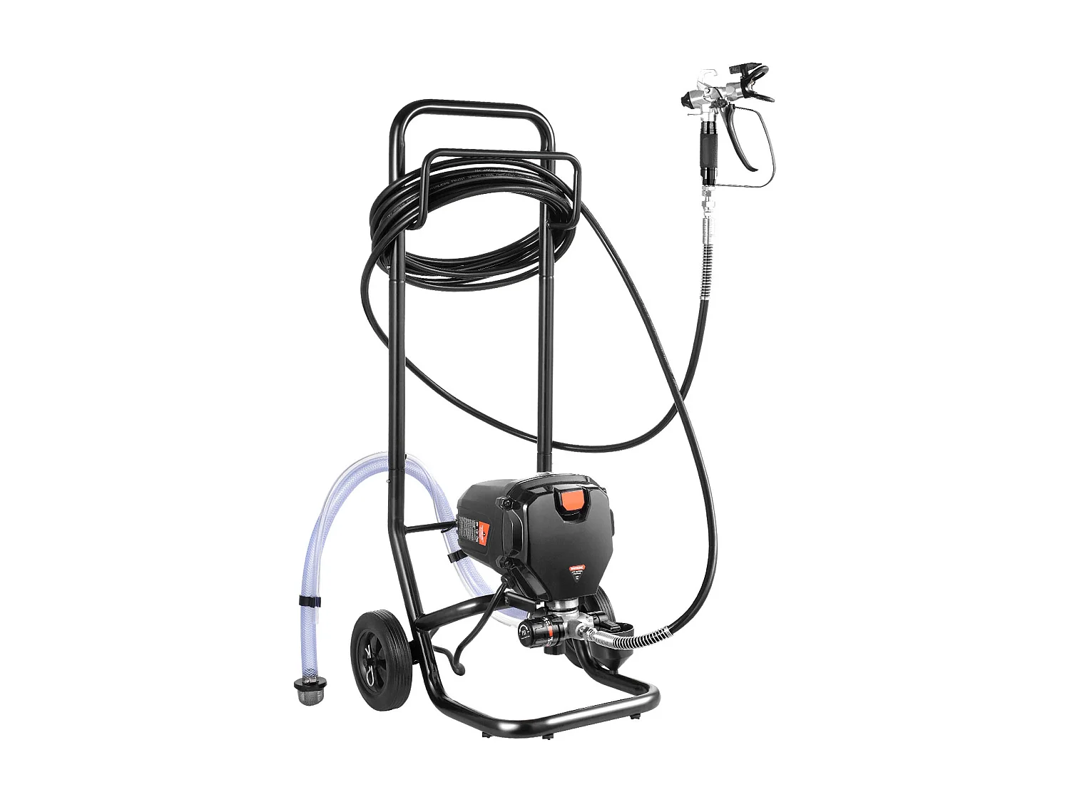 Pulvérisateur de Peinture Sans Air Sur Pied SucceBuy, Pulvérisateur Électrique 750 W 3000 PSI avec Chariot