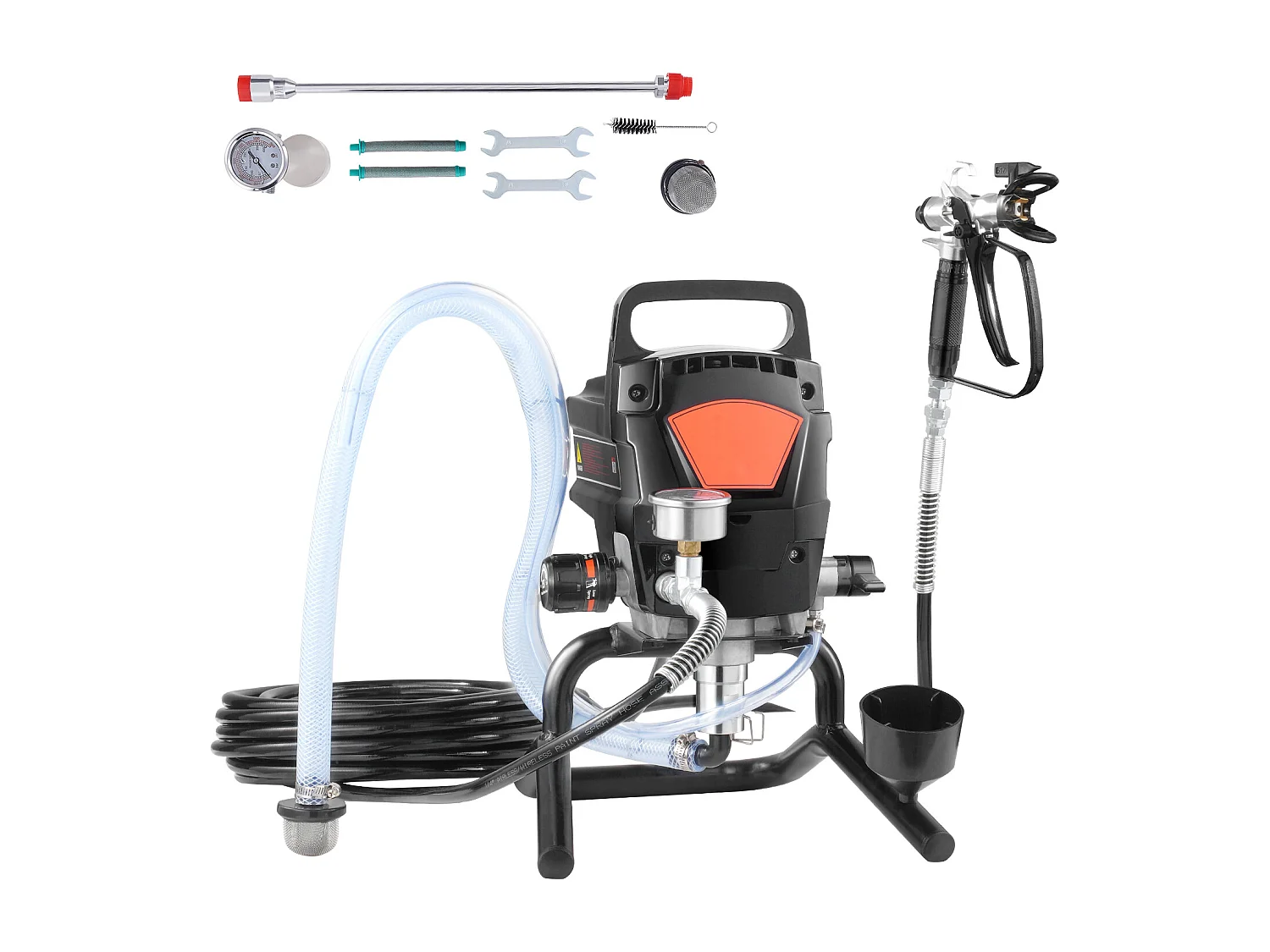 Pulvérisateur de Peinture Sans Air Sur Pied SucceBuy, Pulvérisateur Électrique Portatif 950 W 3000 PSI